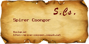 Spirer Csongor névjegykártya